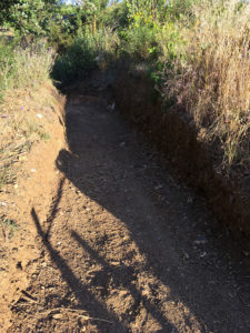 Tranchée accès forêt